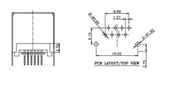 RJ45五類網絡連接器針腳圖